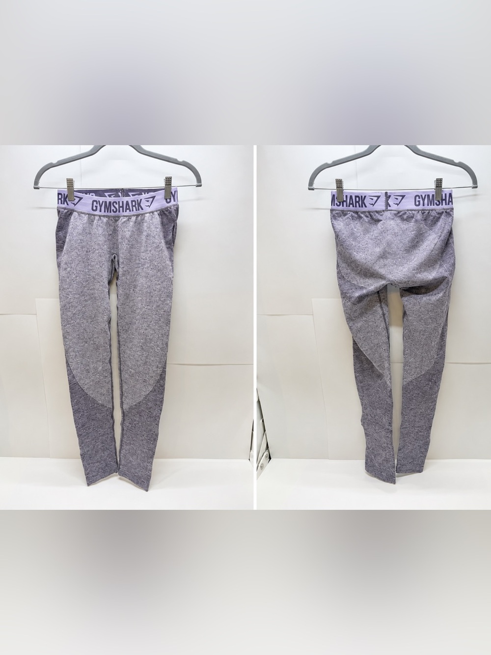 Gymshark Kids Heathered Purple Seamless Leggings